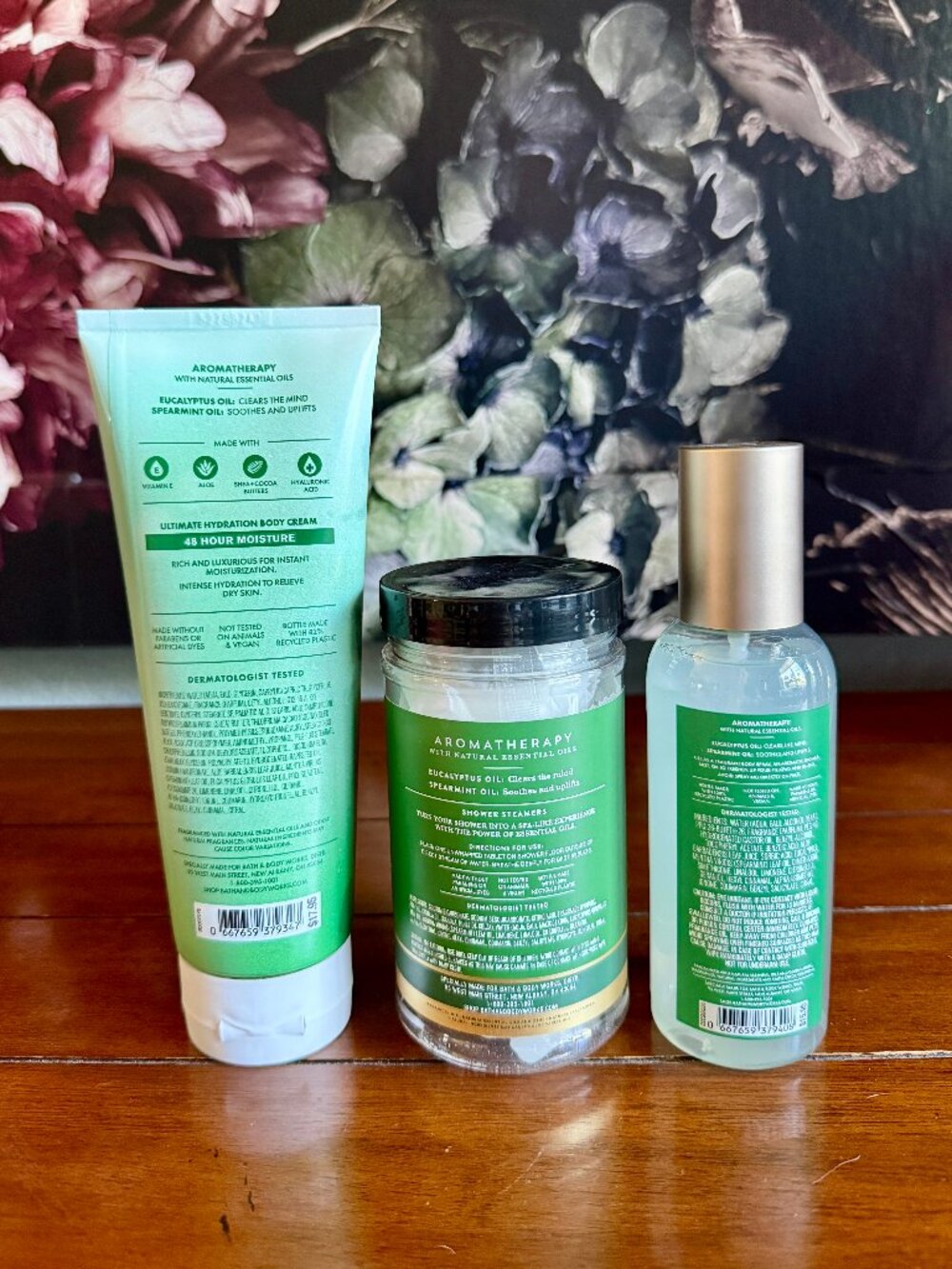 NEW 3-Pc Eucalyptus+Spearmint Aromatherapy Stress Relief Bath & Body Works - Picture 2 of 2